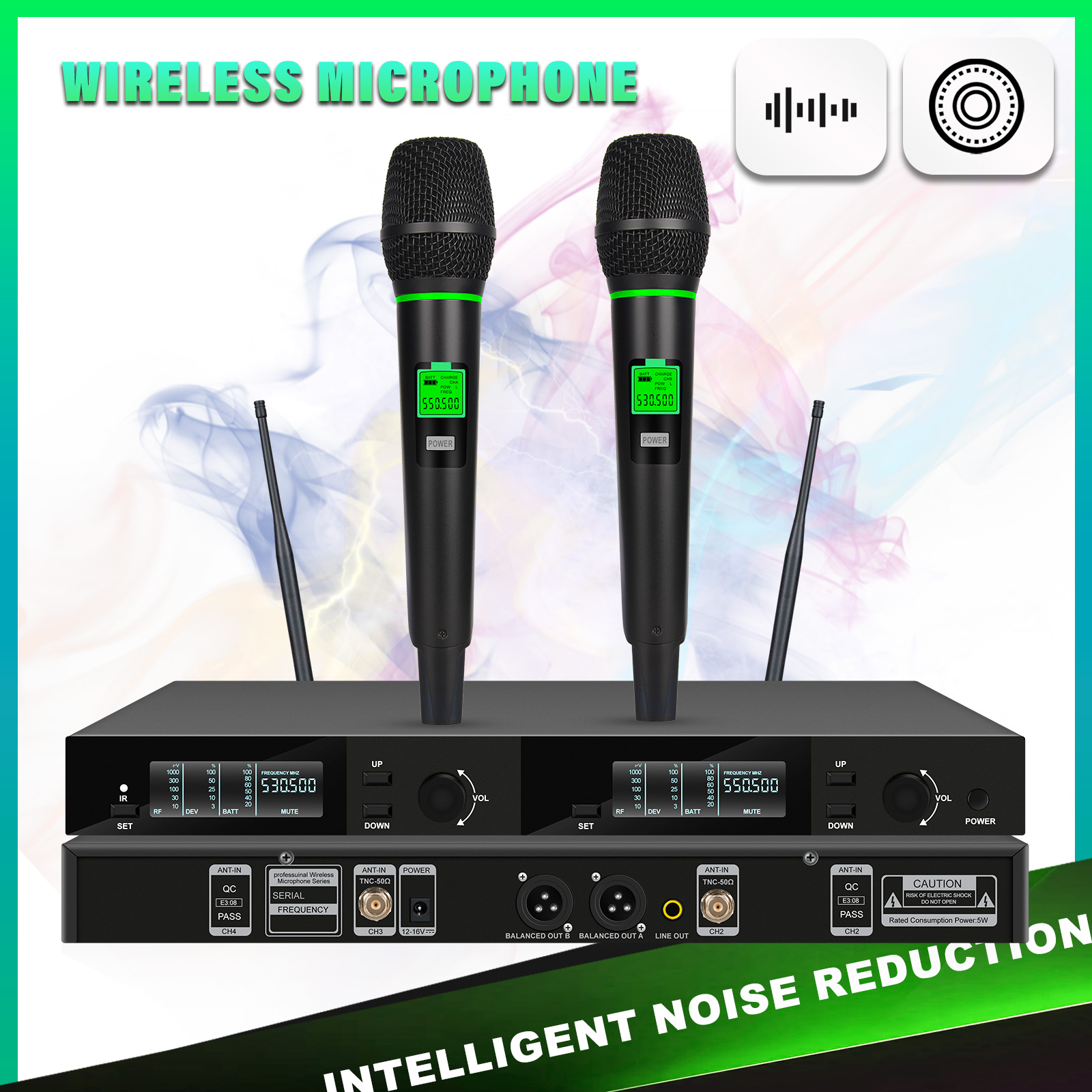 Shure Mic Sm58 - نظام ميكروفون لاسلكي حقيقي UHF، مجموعة