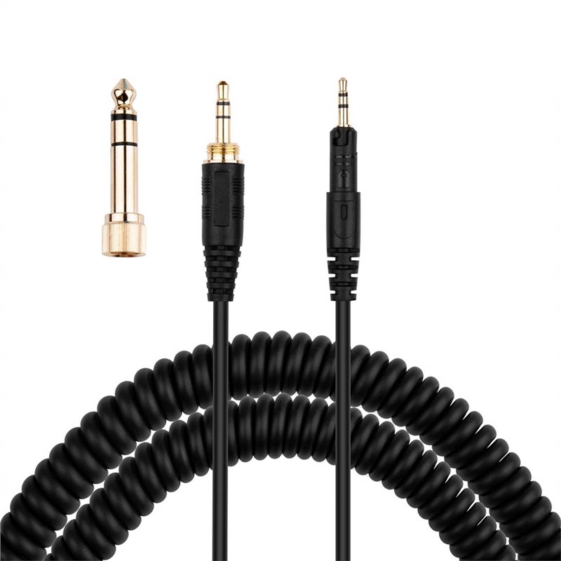 Audio Technica Headphone Ath-M50X - كابل AB33-ATH-M50x، سلك AUX ملفوف بديل