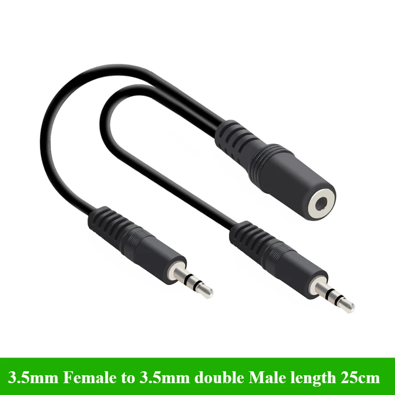 2/5 قطع/مجموعة كابل تقسيم الصو - مراجعة Earphone Splitter Jack وسعره